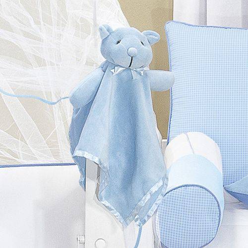 Naninha de Bebê Urso Soneca Azul 100% Algodão