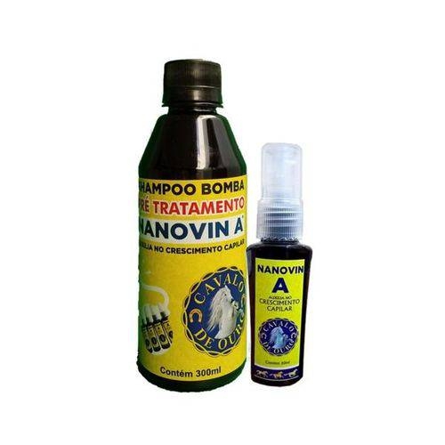 Nanovin a Shampoo 300ml + Tônico Nanovin a Cavalo de Ouro 30 Ml - Nanovin Cosméticos