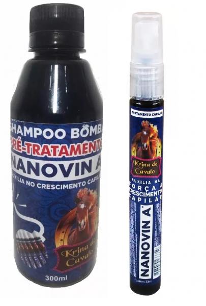 Nanovin a Shampoo Bomba Krina de Cavalo 300ml + Tonico Krina Cavalo 30ml - Nanovin Cosméticos