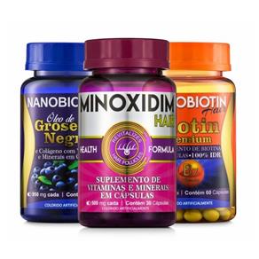 Nanovin Kit Suplementos de Vitaminas Unha e Cabelo