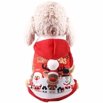 Natal Pet Dog Clothes Plush Dog Xmas Costume Hoodie Jacket para Small Medium