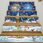 Natal Removeable Stair Etiqueta Corredor Art Decor para Sala HQ030