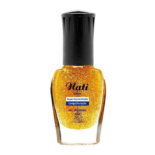Nati - Esmalte Glitter - Incolor Dourado