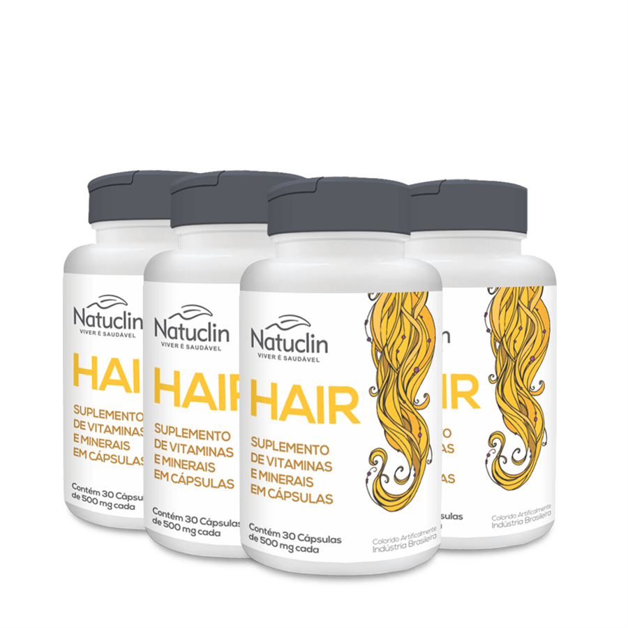 Natuclin Hair Suplemento de Vitaminas e Minerais - 30 Cápsulas 500mg 4