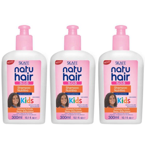 Natuhair Sos Kids Shampoo 300ml (Kit C/03)