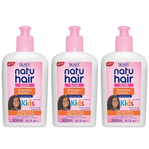 Natuhair Sos Kids Shampoo 300ml - Kit com 03