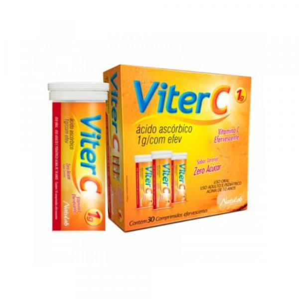 Natulab Viter C Comprimido Efervescente Laranja 1g C/30