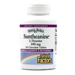 Natural Factors Suntheanine L-Theanine - Combate ao Estresse - 60 Comprimidos Mastigáveis