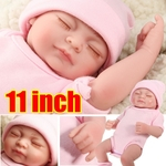 Natural Feito à mão Completo Misto Silicone Renascido Bebê Boneca Adormecido Recém-nascido Menina Infantil para Mães Expectantes
