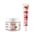 Natural Goji Extrair Anti-Rugas Hidratante Branquear Cuidados Com A Pele Rosto + Creme Para Os Olhos