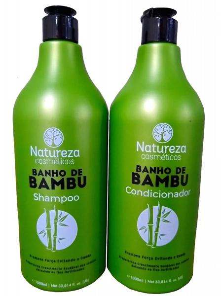 Natureza Cosméticos Kit Duo Banho de Bambu Shampoo e Condicionador 2x1000 L