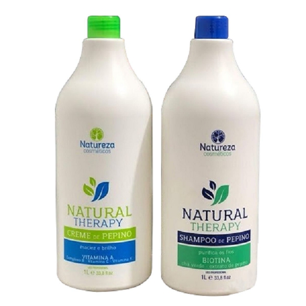 Natureza Cosméticos Natural Theraphy Shampoo e Creme de Pepino 2x1L