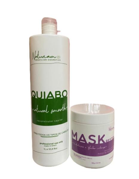 Naturiam Progressiva de Quiabo 1000ml + Mask Restore 500g