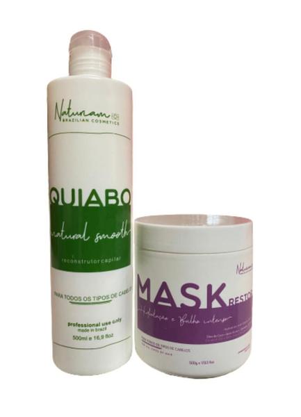 Naturiam Progressiva de Quiabo 500ml + Mask Restore 500g