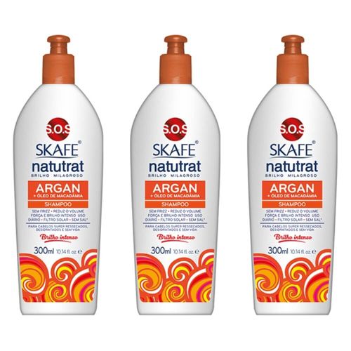 Natutrat Sos Argan Shampoo 350ml (kit C/03)