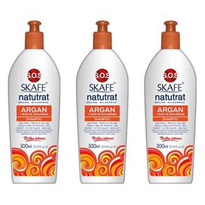 Natutrat Sos Argan Shampoo 350ml - Kit com 03