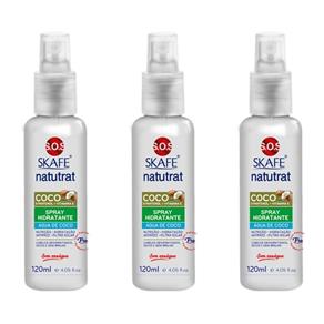 Natutrat Sos Coco Spray Hidratante 120ml - Kit com 03