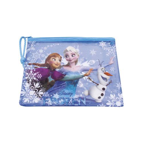 Necessaire Azul Anna, Elsa & Olaf Frozen 17x21cm - Disney