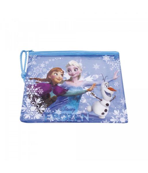 Necessaire Azul Anna Elsa Olaf Frozen 17x21cm - Disney