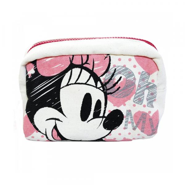 Necessaire da Minnie em Algodão Cru Porta Maquiagem Disney - Drina