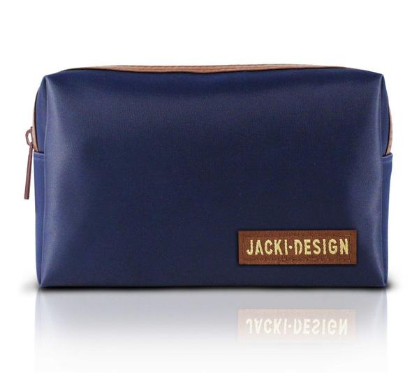 Necessaire de Bolsa Masculina Azul/Marrom Microfibra - Jacki Design