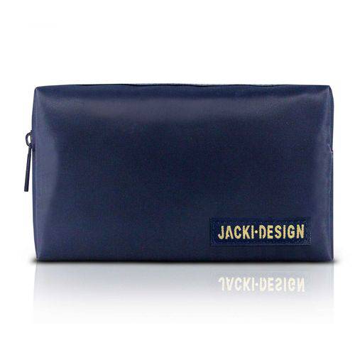 Necessaire de Bolsa Masculina Azul Microfibra Jacki Design