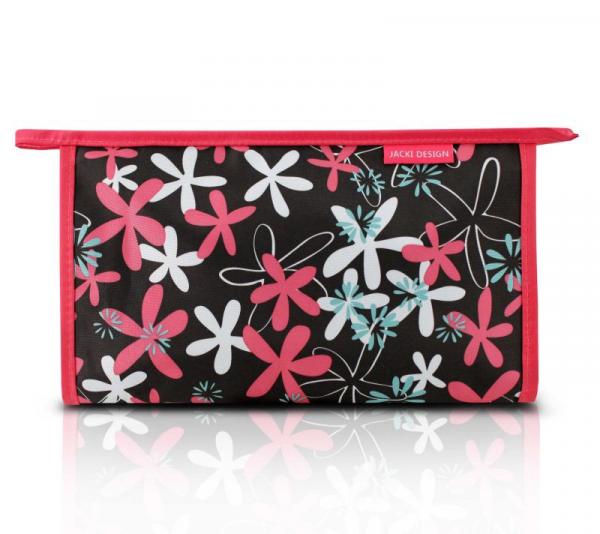 Necessaire Envelope Estampada Tam. G Pink/Floral Nylon - Jacki Design