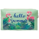 Necessaire Estampada "Hello Summer" de Flamingo - Verde