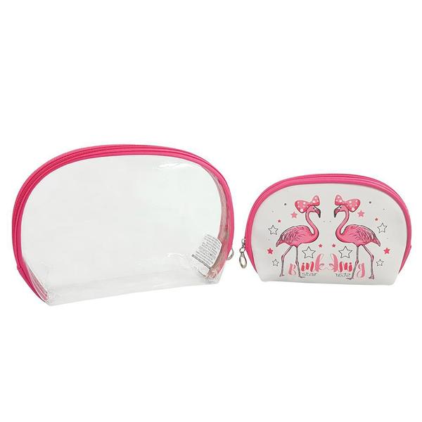 Necessaire Flamingo Pink Kit com 2 Peças - Interponte