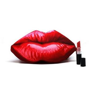 Necessaire Formato Beijo Vermelho