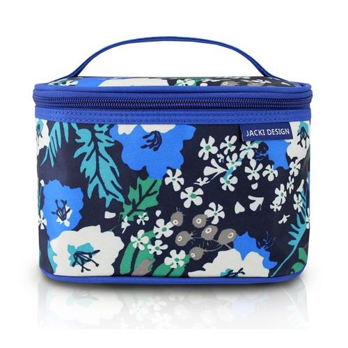 Necessaire Frasqueira Estampada P Miss Douce Nylon Azul/Floral - Jacki Design