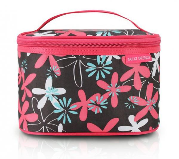 Necessaire Frasqueira Estampada P Miss Douce Nylon Pink/Floral - Jacki Design