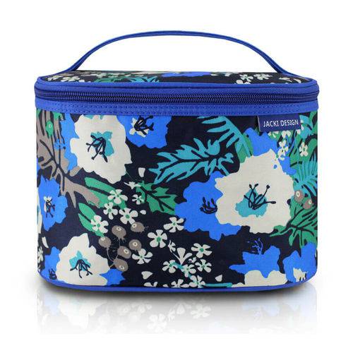 Necessaire Frasqueira Estampada Tamanho G Azul/floral Jacki Design