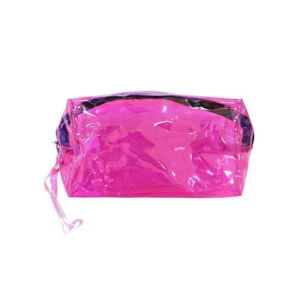 Necessaire Holográfica Translúcida - Pink - Glamour Pink