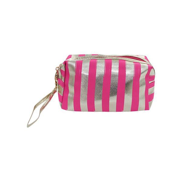 Necessaire Listrada - Ouro e Pink - Glamour Pink