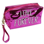 Necessaire Metálica Love Forever Pink