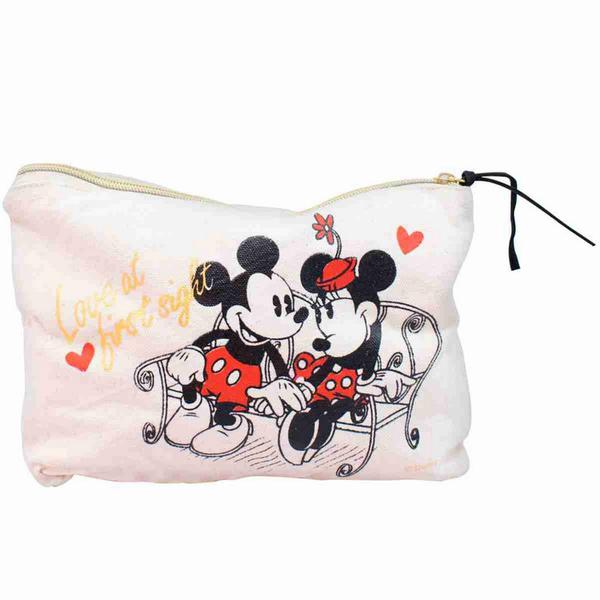 Necessaire Mickey Minnie Namorando 25x18x6cm - Disney