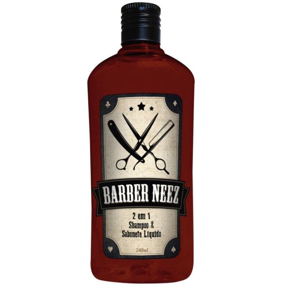 Neez Barber 2 em 1 - Shampoo Sabonete Líquido 240ml