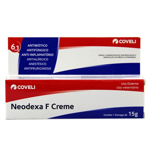 Neodexa Creme 15g Coveli Antibiotico e Fungicida Cães e Gatos