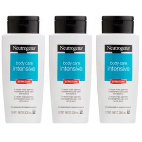 Neutrogena Body Care Intensive Extra Care Hidratante 200ml - Kit com 03