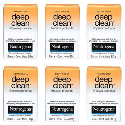 Neutrogena Deep Clean Sabonete Facial Limpeza Profunda 80g (kit C/06)