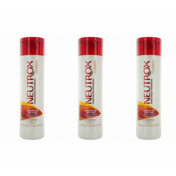 Neutrox Clássico Shampoo 300ml (Kit C/03)