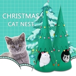 New bonito Quente Cat House Natal semicerrados Inverno Cat Pet suave Bed