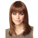 New brand fashion women short hair wigs straight medium brown wigs 14 inch 100% synthetic hair with weaving cap free shipping