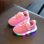New Fashion Children Shoes With Light Led Kids Shoes Luminous Glowing Sneakers Baby Toddler Boys Girls Shoes LED EU 21-30