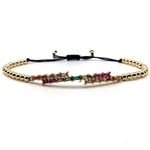 New Fashion Geometric Charm Bracelet para as Mulheres presente jóias simples Handmade Weave Cristal Mulheres Bracelet Doce