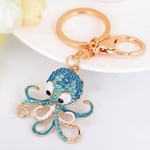 New Fashion Octopus Diamante Keychain GIrl bolsa pingente