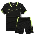 2pcs / set Unisex Suit Sport aptidão que funciona a seco de manga curta soltas Breve T-shirt + Shorts