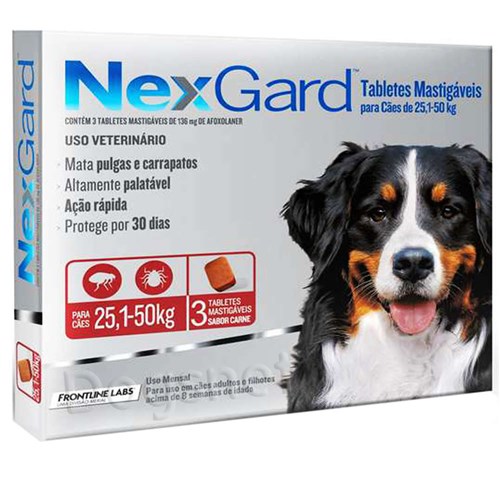 Nexgard - Cães de 25 a 50kg - 1099-NEX-GG