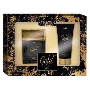 NG Parfums Gold Edition Men Kit - Eau de Toilette + Shower Gel Kit - 100 Ml 200 Ml